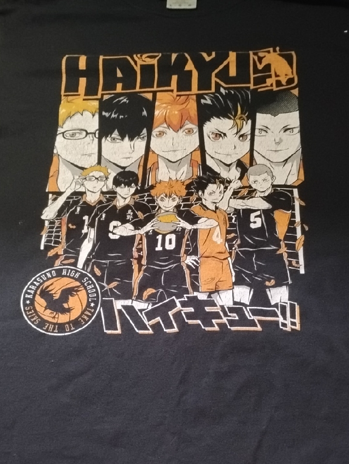 Men's Black Vintage Large Haikyu Karasuno High School Anime Comfort Colors Shirt
